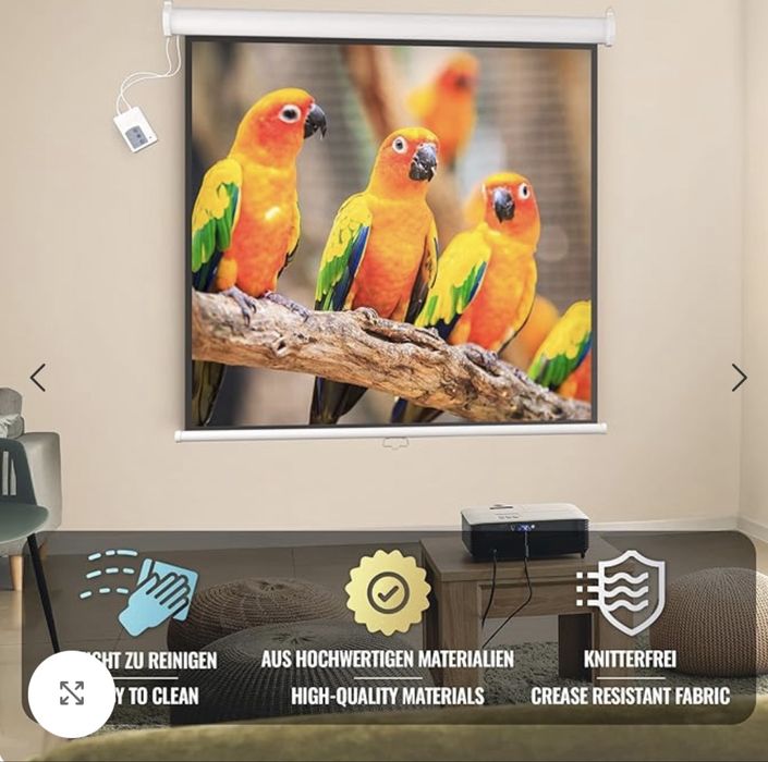 Прожекционен екран Jago 152x152см