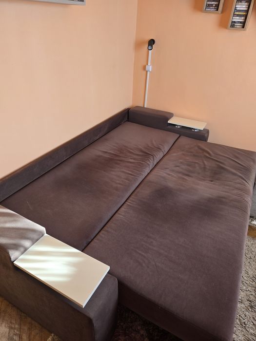 Vand canapea extensibilă cu lada de depozitare si 3 perne mari