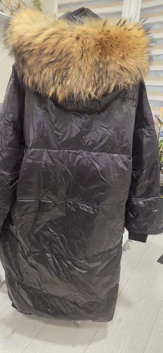Ново зимно яке/шуба/естествен косъм и гъши пух