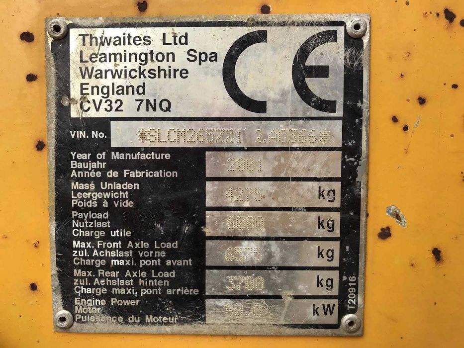 Дъмпер Thwaites 6T - 6000кг.