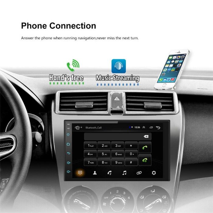 GPS навигация 7", Wi-FI, Android 11 ,Камера DVD MP3 2 дин мултимедия