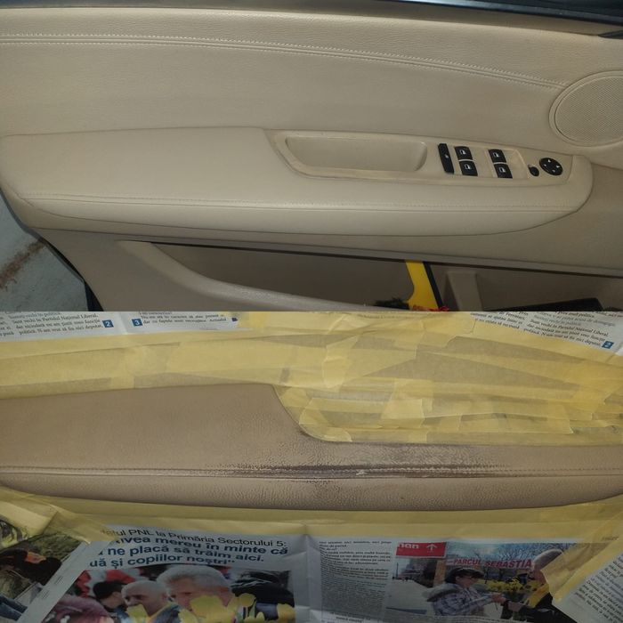 Vopsire Cotiera Piele Usa Reconditionare prin Vopsit Maner Interior