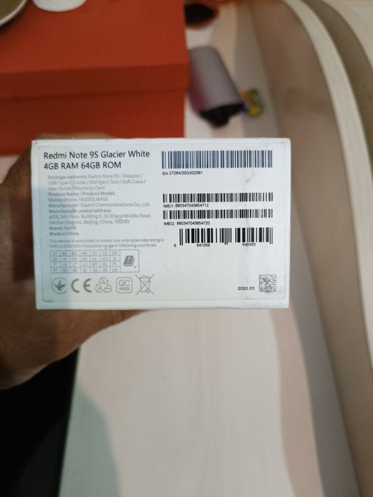 Redmi note 9S Glacier 64gb