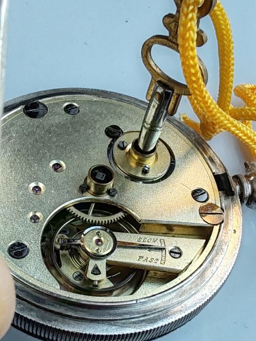 Ceas de buzunar H. E. Peck London Argint 935 Anii 1900 - 51 mm