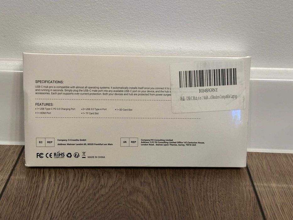 HUB USB-C 6-in-1 – Nou sigilat