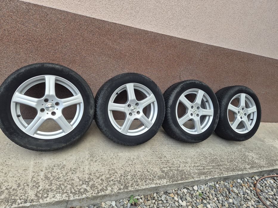 Jante Enzo Dacia Logan,  Sandero R16 4x100 cu anvelope iarna 205/55R16