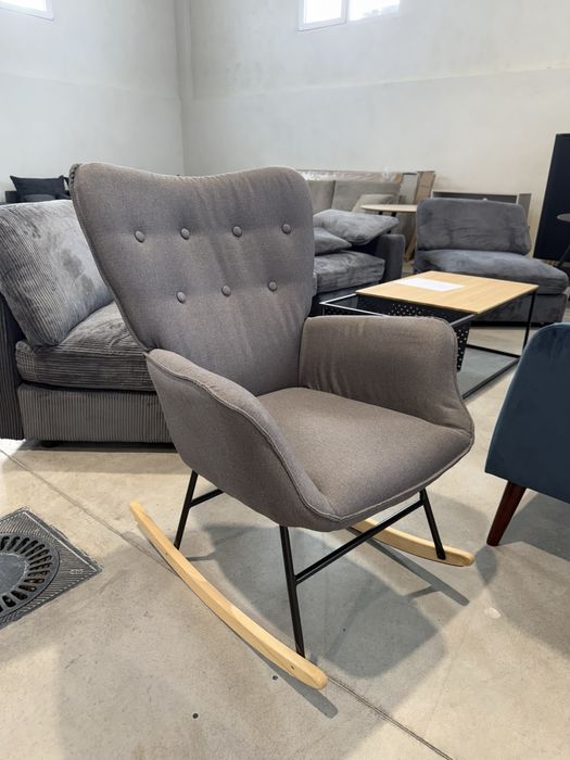 2 Fotolii balansoar modern, tapițat – confort premium pentru relaxare