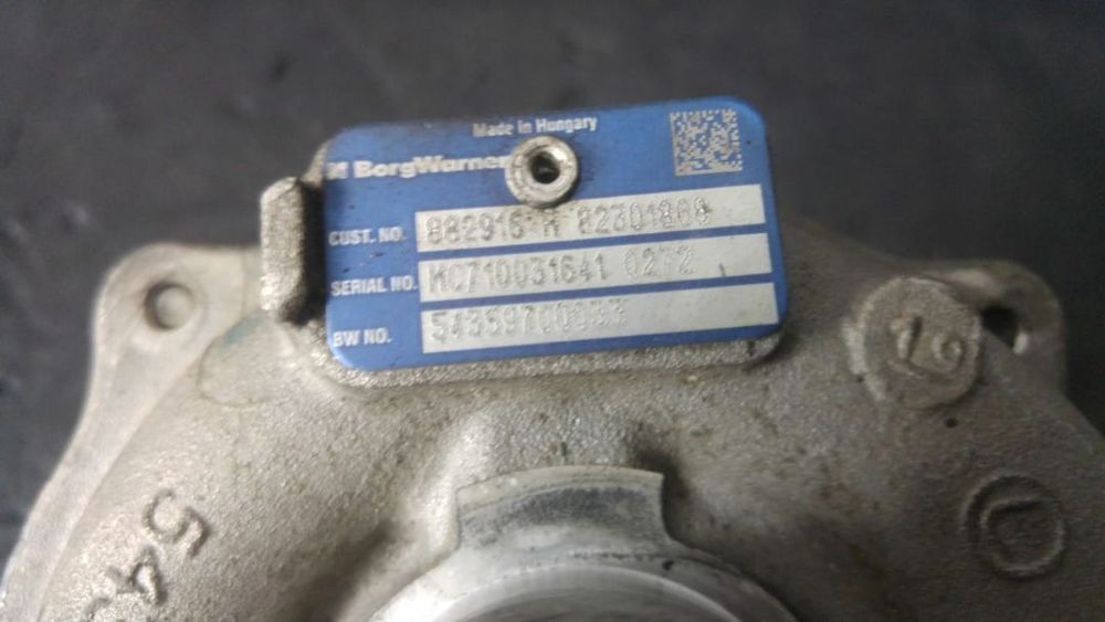 turbina 1.5 dci k9k euro 4 renault clio 3 modus twingo 2 kangoo  54359700033