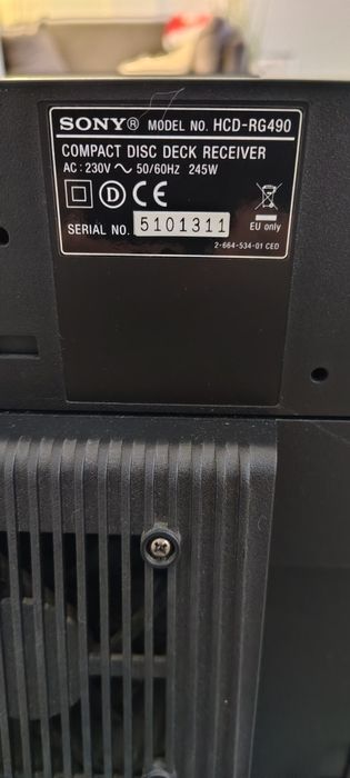Combina Sony model HCD-RG 490