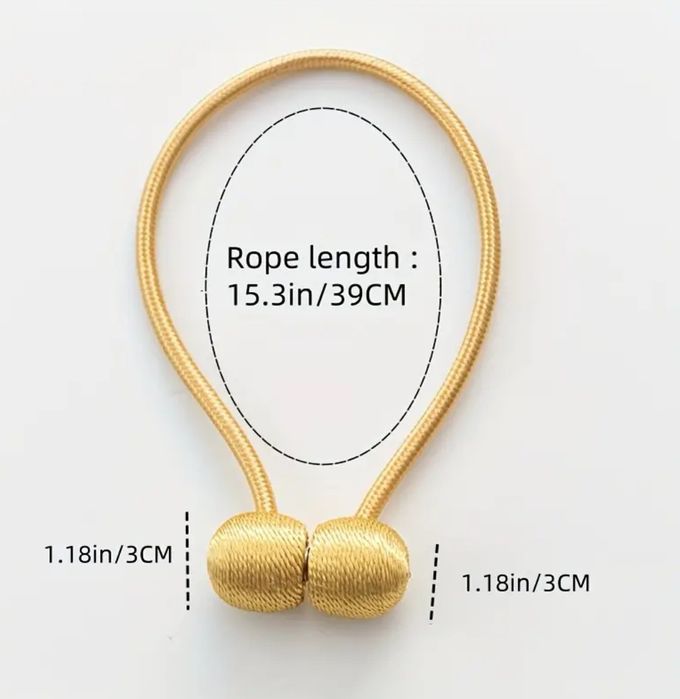 Комплект 2 броя магнитни държачи за захващане на пердета завеси