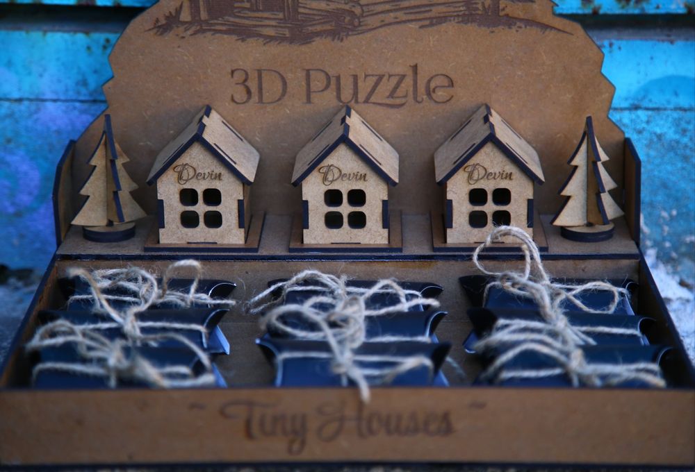 Малки къщички - Tiny Houses. 3D пъзел. Сувенири. Лазерно рязане. Gifts