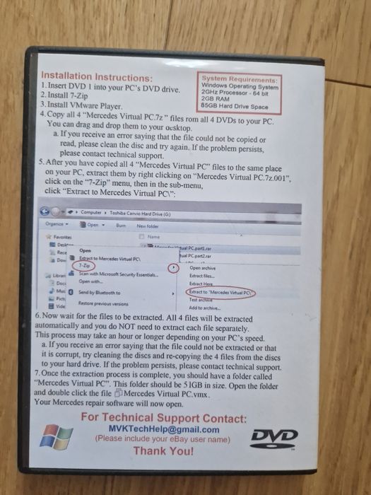 DVD диск за сервиз и поддръжка на всички автомобили Mercedes 1986-2017