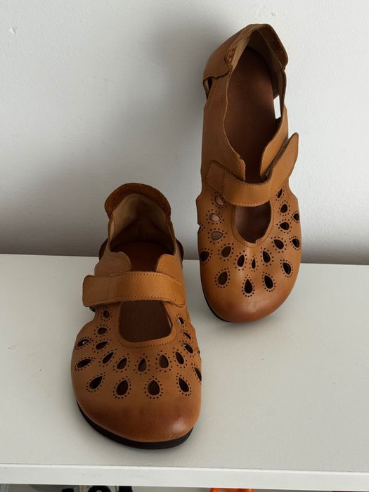 Sandale barefoot damă din piele italiană, măr. 39–40, stare excelentă