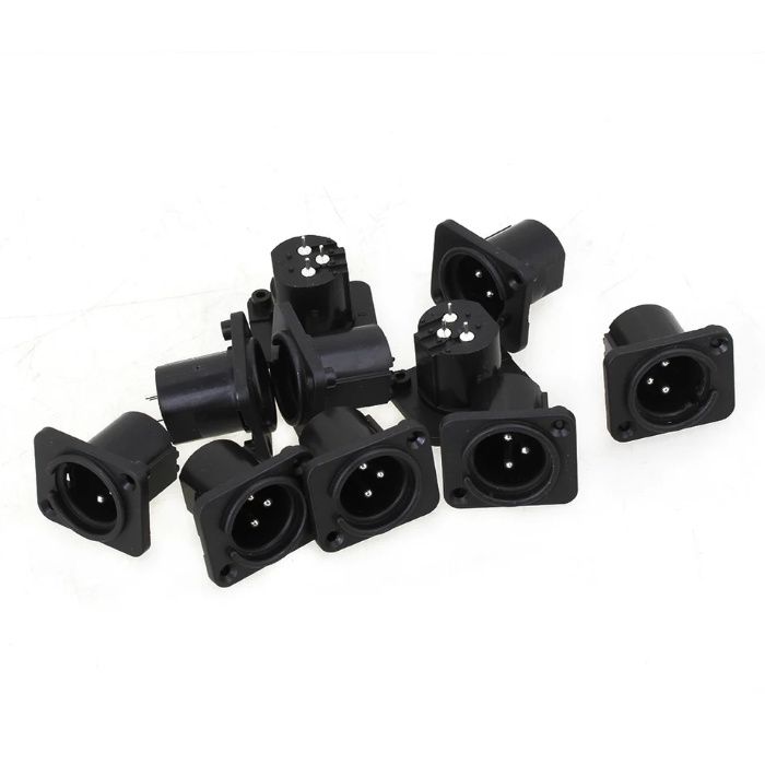 Mufa / Mufe XLR panou 3 pini ( tata ) - XLR panou 3 pini ( mama )