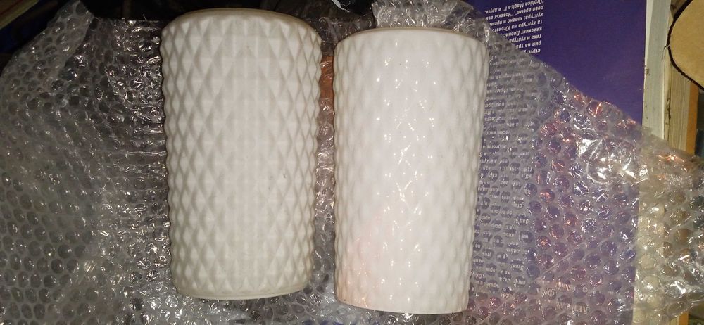 Стъкло за полилей от средата на 20 ти век  млечно опалово 4 броя