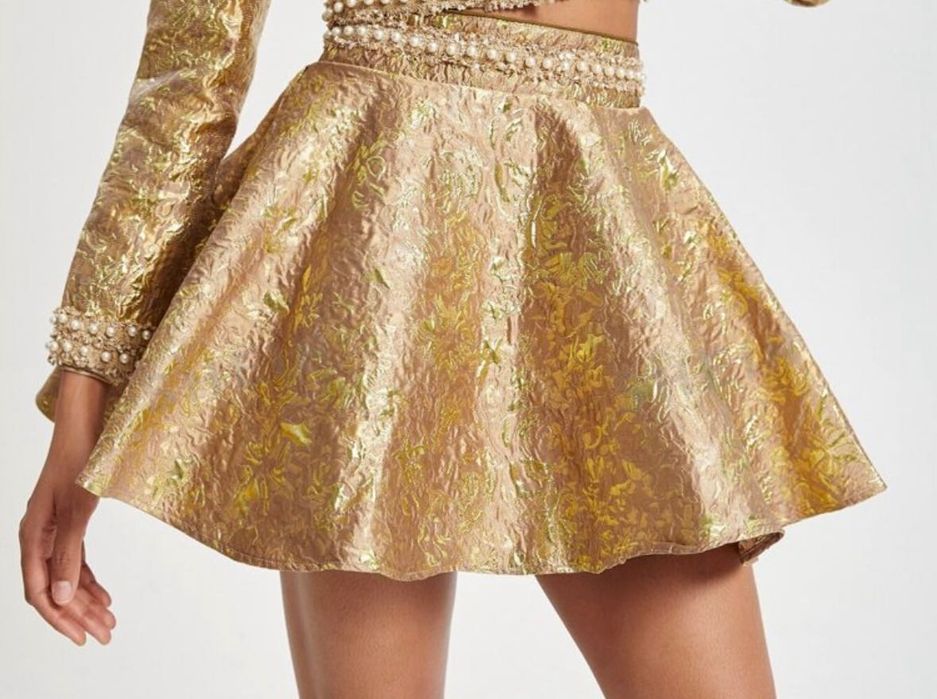 Дамска златист сет от тафта