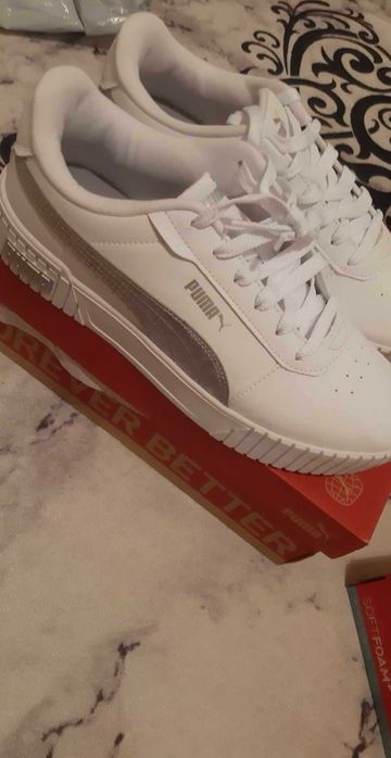 Дамски спортни обувки, PUMA, Черен, бял 40