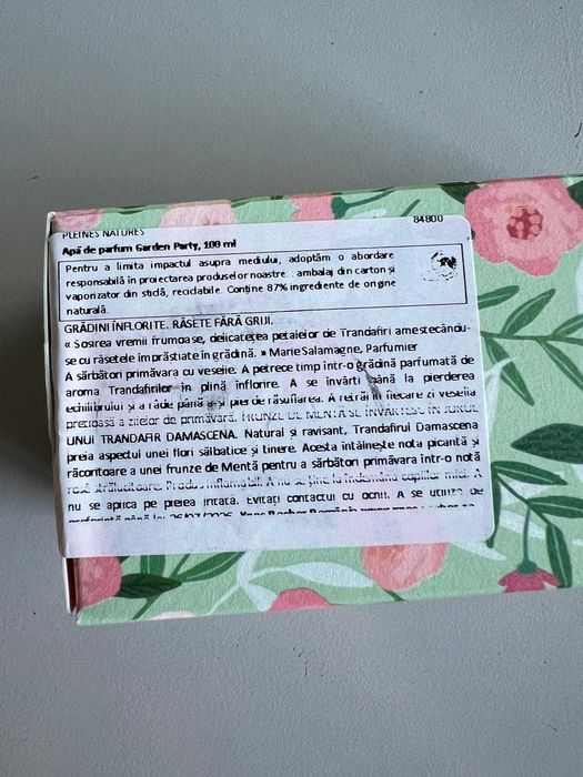 Apa de parfum EDP Garden Party Yves Rocher 100 ml nou sigilat