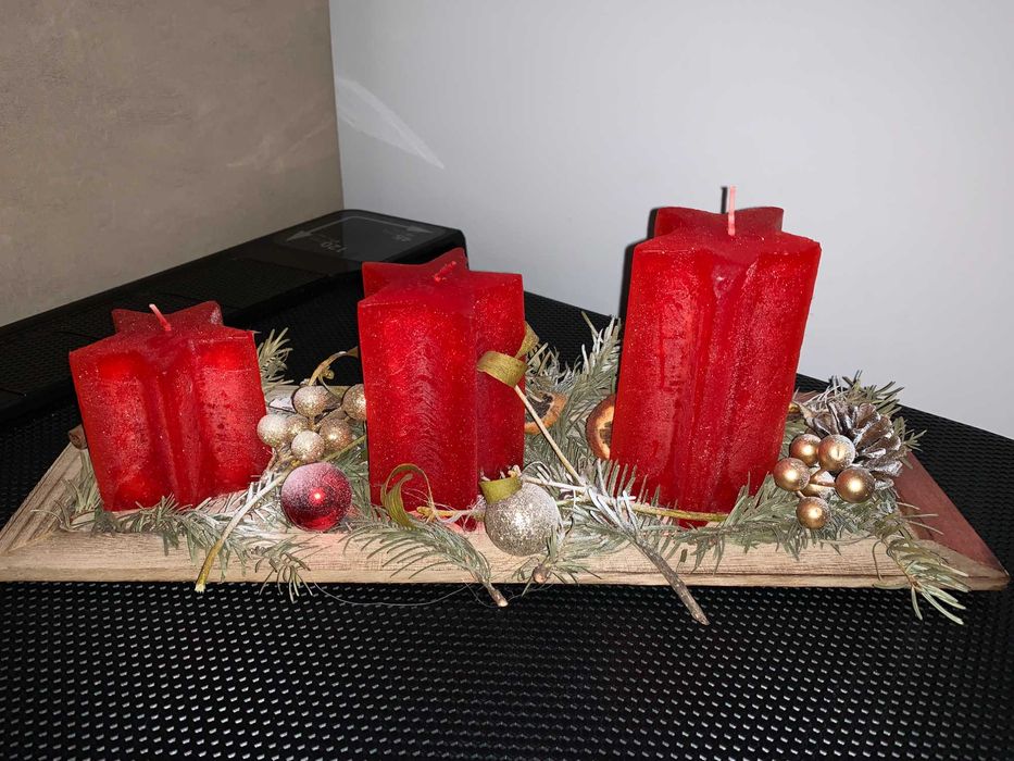 Decoratiune de Craciun cu lumanari, nou