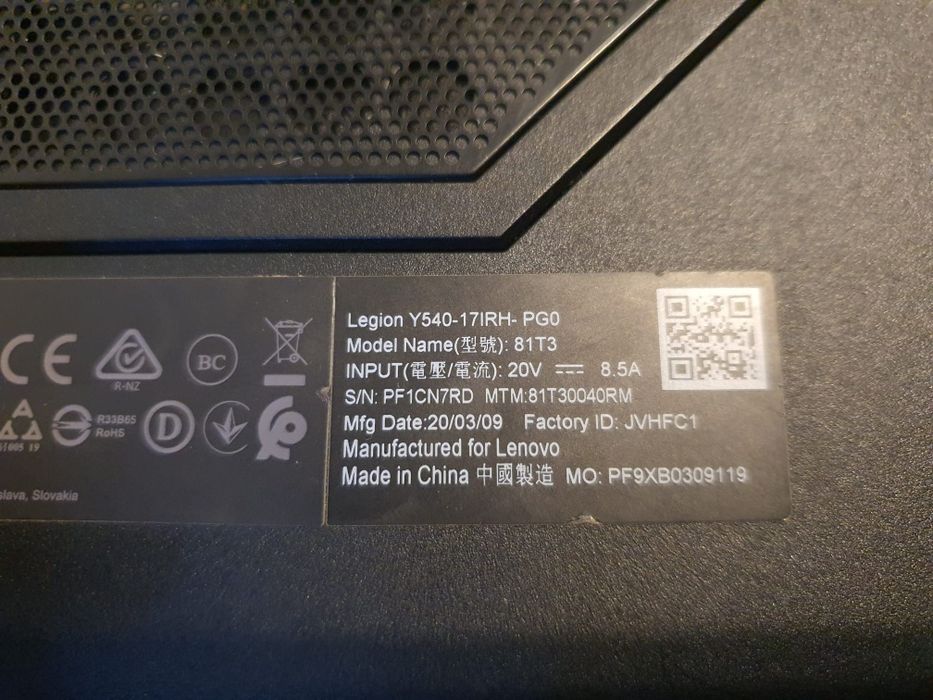 Laptop gaming Leagion y540 pentru piese
