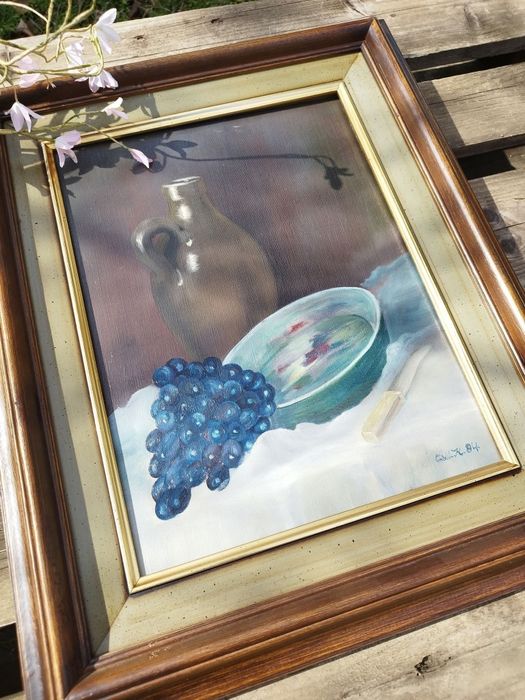 Винтидж холандска картина / натюрморт 
Масло върху платно