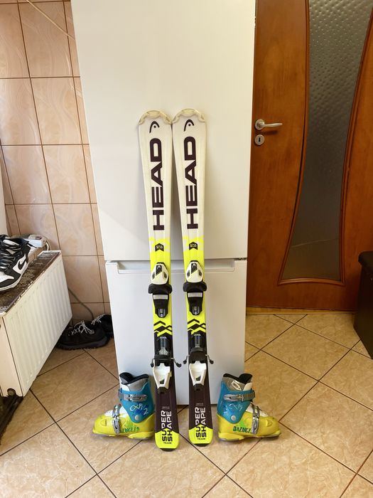 Schiuri copii 127 cm head cu clapari set ski