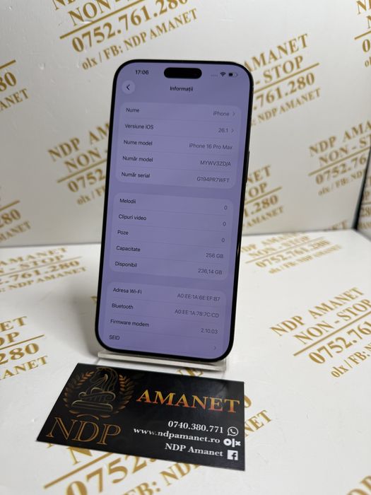 NDP Amanet Braila Iphone 16 Pro Max (53277)