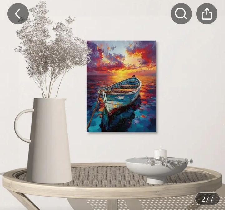 Художествена картина с букет лалета