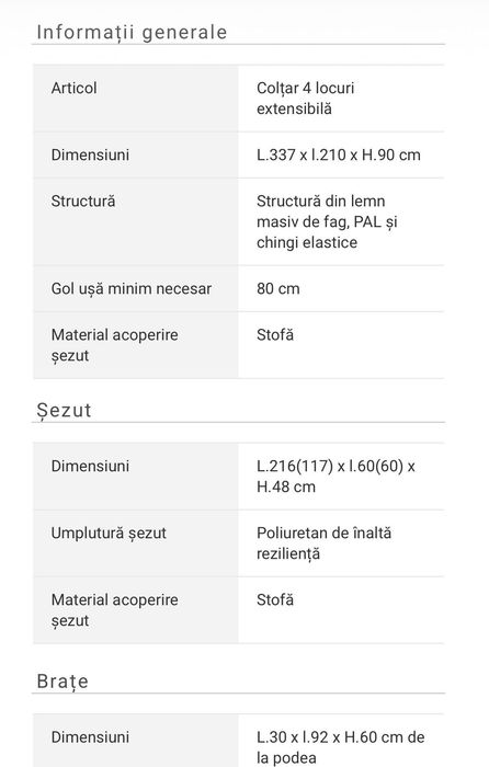 Canapea Mobexpert