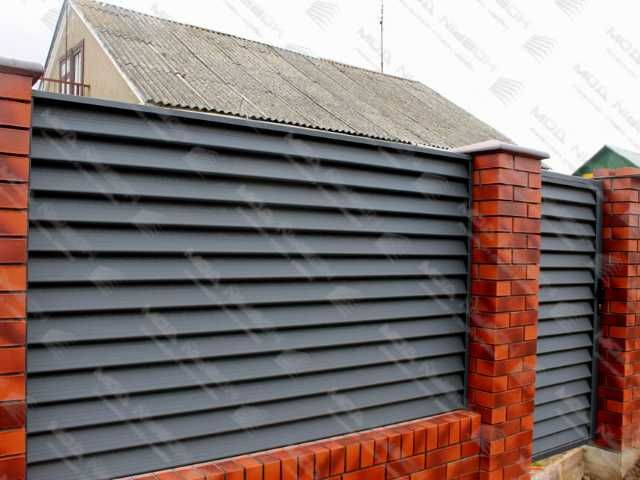 Забор жалюзи металлический