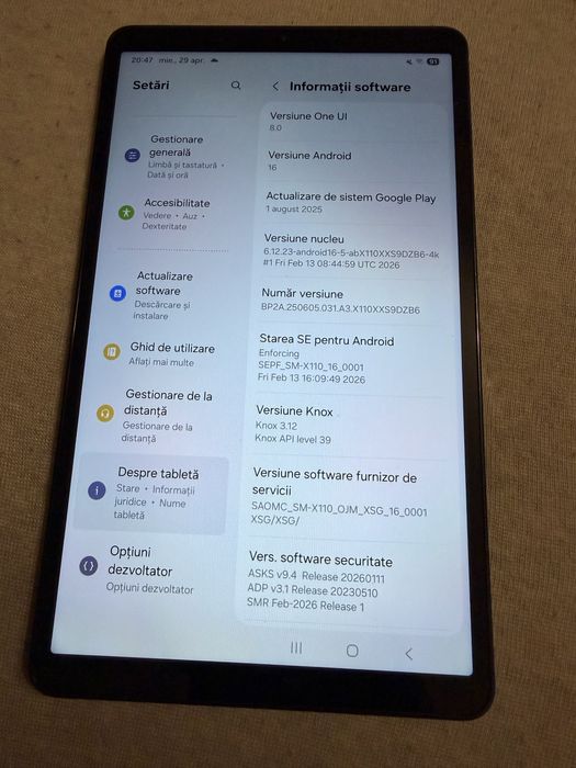 Samsung tab A9. 8,7 inch