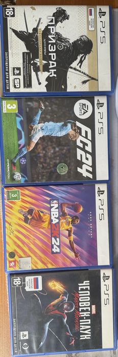 Игры для PS5 : Ghost of Tsushima, FC24, NBA24, Spiderman Miles Morales