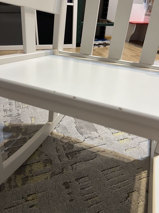 Scaun balansoar lemn alb Ikea