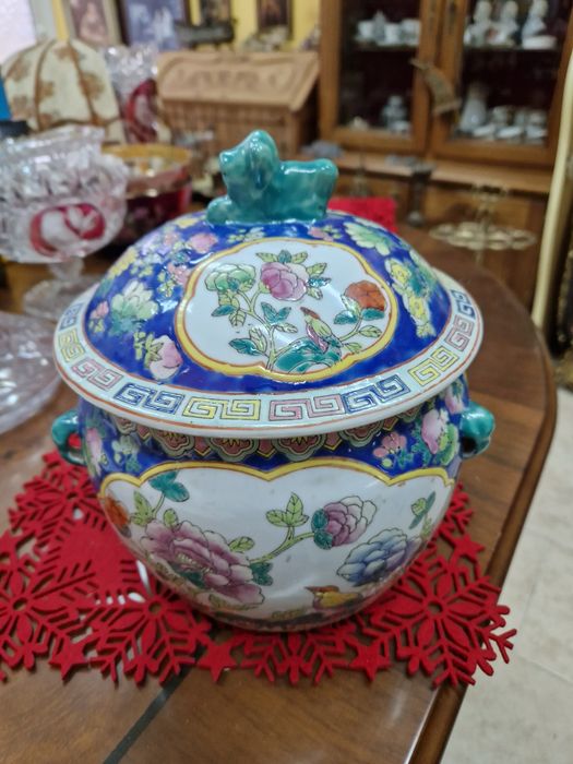 Уникална антикварна китайска порцеланова купа- PERANAKAN