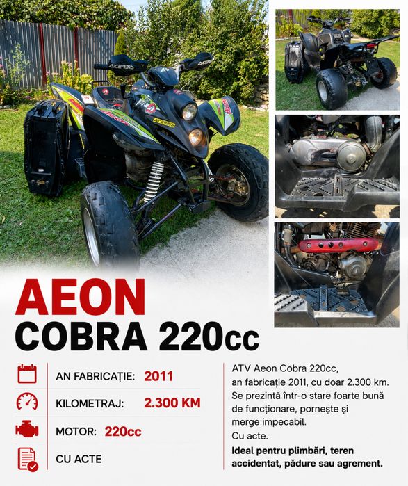 Vand atv 220 cc.