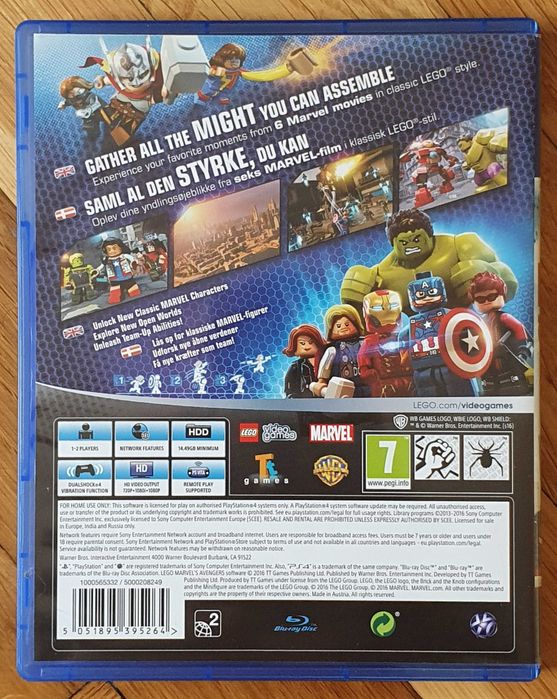 LEGO Marvel Avengers PS4 Playstation 4 Плейстейшън 5 игра PS5 PS ЛЕГО