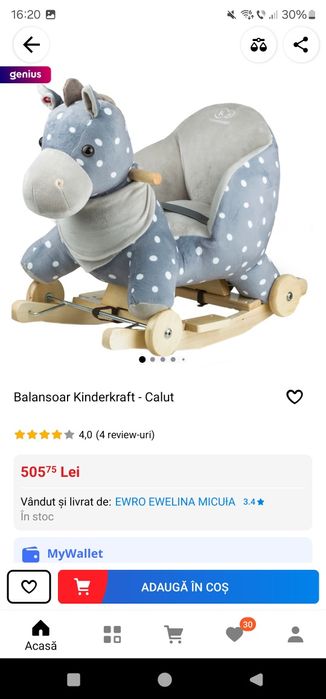 Balansoar Kinderkraft Căluț