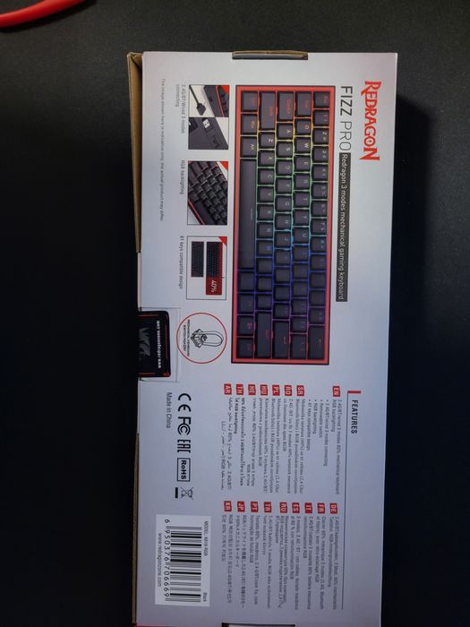 Tastatura gaming redragon fizz pro k610 rgb(cu softweare)