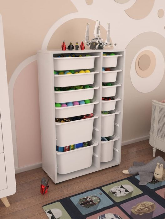 Шкаф, Етажерка за съхранение с 12 кошници