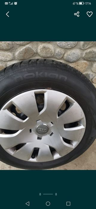 Anvelope iarna Nokian 205/60/r16 cu jante tabla originale + capace