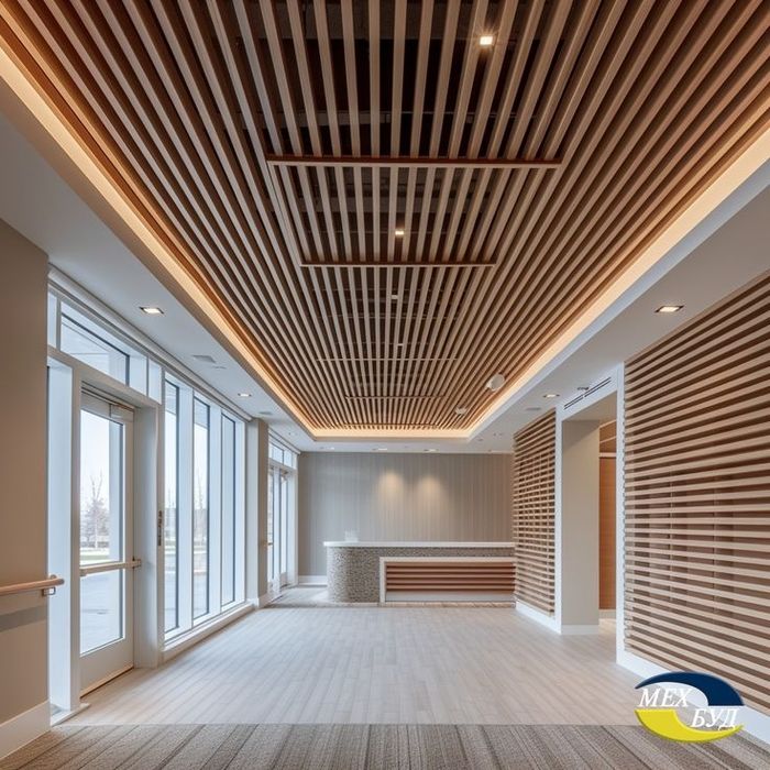 Грилята и Реечный подвесной потолок.