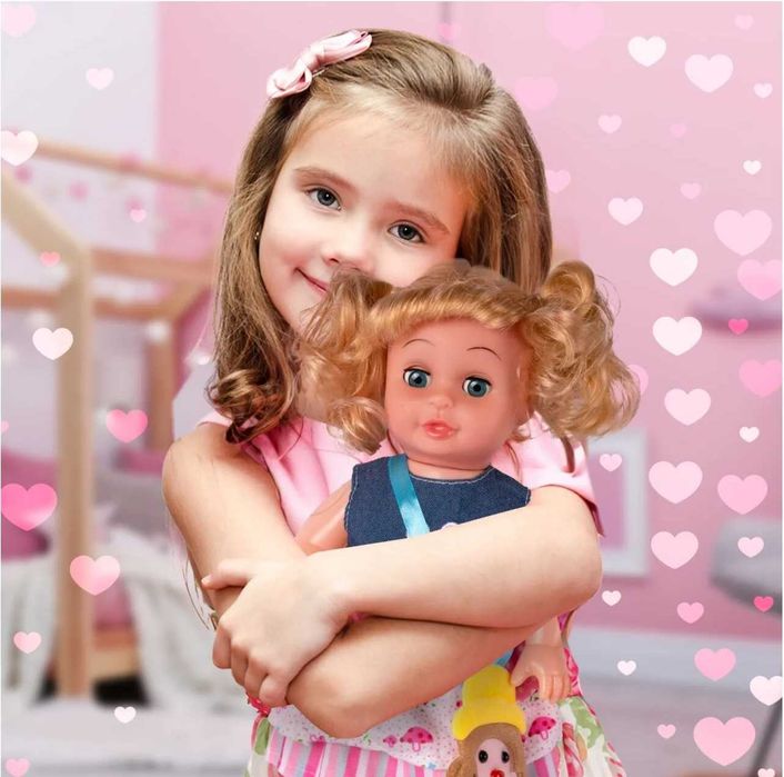 Кукла говори, пее с плюшено куче и лекарски комплект