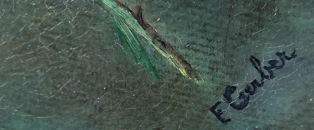 Tablou vechi - trandafiri - semnat E Gerber