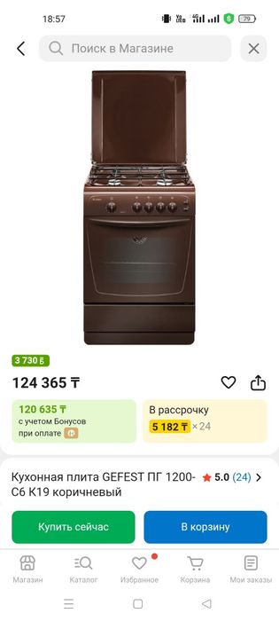 Газ плита геФест