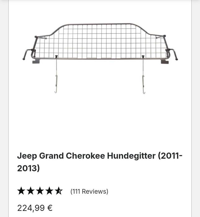 Преграда за куче GRAND CHEROKEE WK2