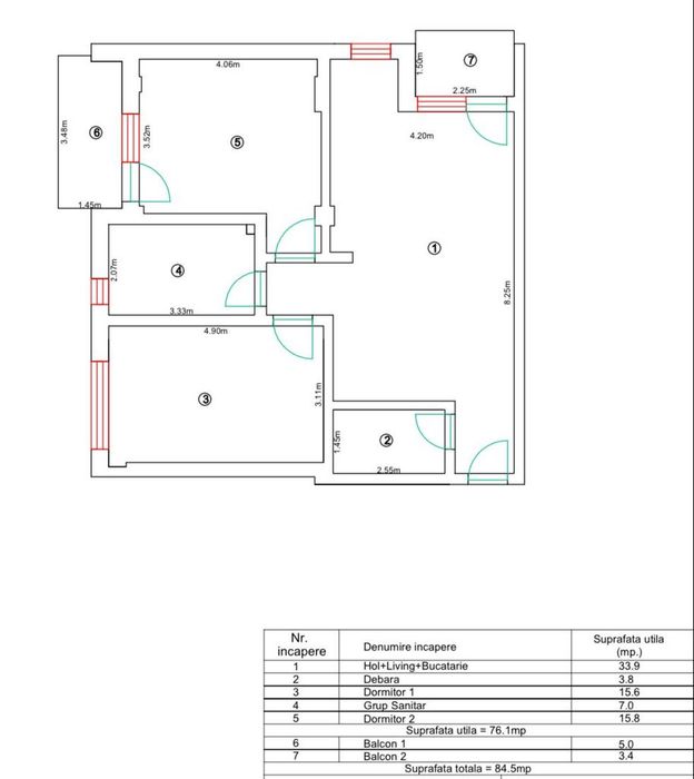 Apartament nou 3 camere -76mp-de vanzare - Alba Iulia și Micești