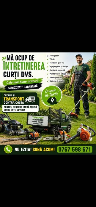 Servicii de întreținere a curților