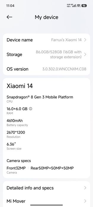 Xiaomi 14    512\16