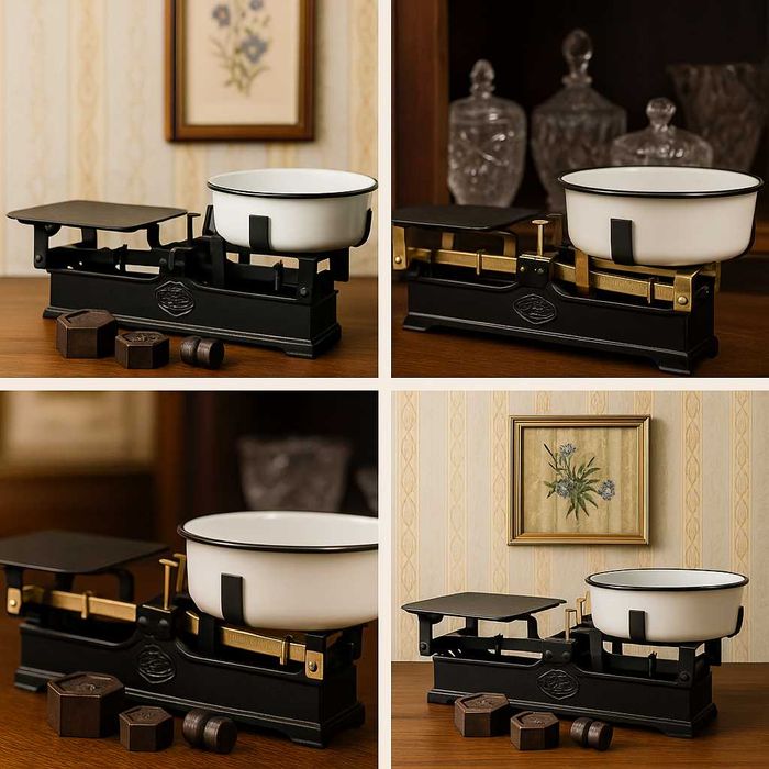 – Balanta veche, cantar cu greutati an 1930 – pentru decor vintage