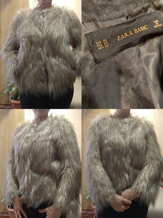 Кофта тёплая ,мех Zara 44р